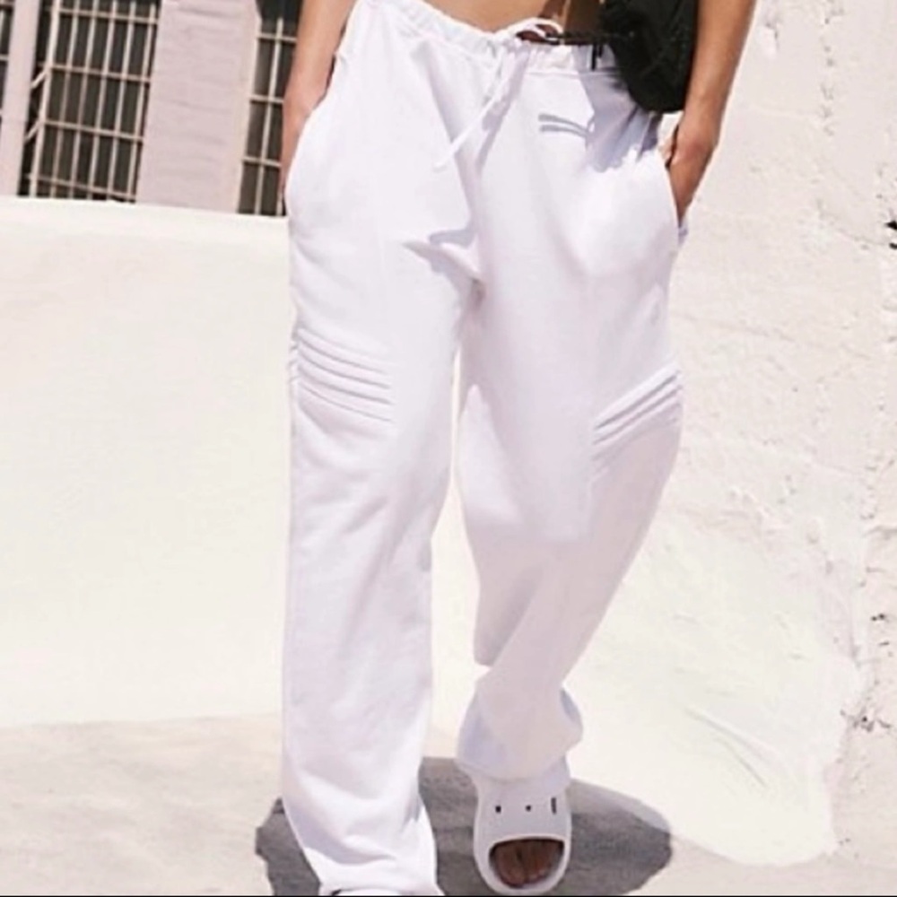 FREE PEOPLE Movement Best Of Straight-Leg
Sweatpants Pants White NWOT